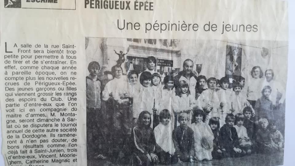 escrime périgueux épée salle saint front maitre montagné